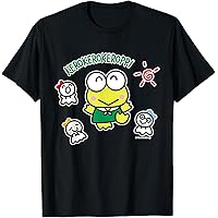 SANRIO サンリオ　けろけろけろっぴ 爬虫類 Tシャツ 黒 アニマル SANRIO サンリオ けろけろけろっぴ 爬虫類 Tシャツ 黒 アニマル